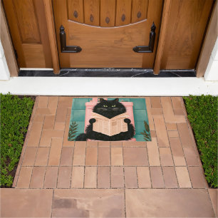 Funny Bathroom Black Cat Doormat