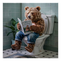funny bathroom décor quirky bear toilet