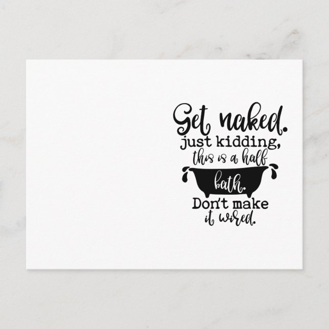 Funny Bathroom Design For Your Home Decoration Postcard (Front)