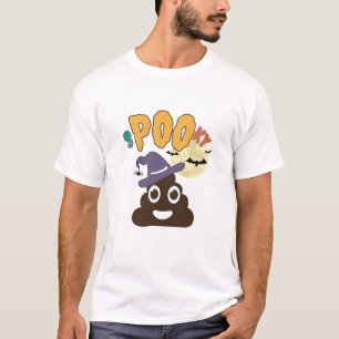 Funny Bathroom Humor Halloween Spooky Poo Design T-Shirt