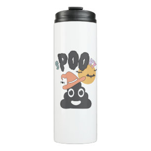 Funny Bathroom Humor Halloween Spooky Poo Design Thermal Tumbler
