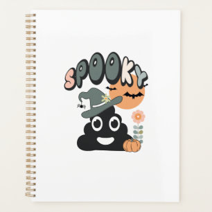 Funny Bathroom Humour Cute Retro Halloween Spooky Planner