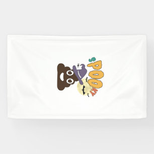 Funny Bathroom Humour Halloween Spooky Poo Design Banner