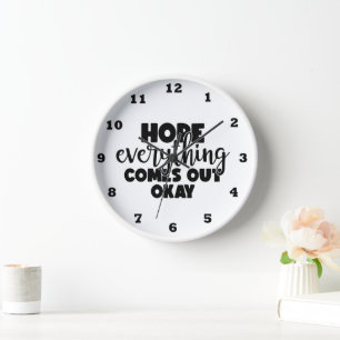Funny bathroom inspiration word art clock