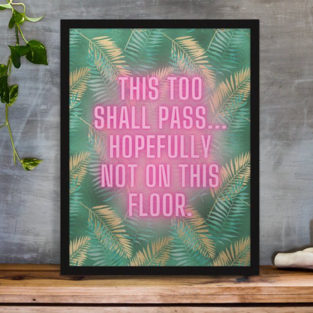 Funny Bathroom Neon Jungle Print Quote (Creator Uploaded)