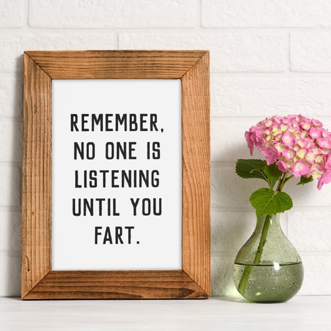 Funny Bathroom Wall Art Minimalistic Fart Quote (Creator Uploaded)