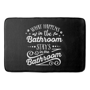 funny bathroom word art bath mat