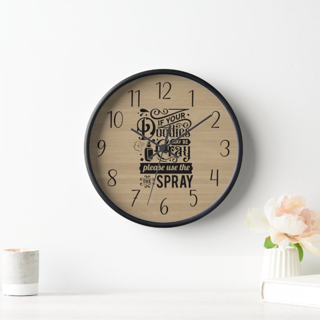 funny bathroom word art clock (Home)