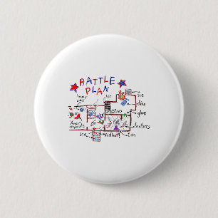 Funny Battle Plan Christmas Home Kids Hand Dawn Al 6 Cm Round Badge
