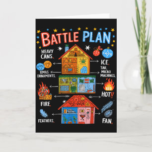 Funny Battle Plan Christmas Home Kids Hand Dawn Al Card