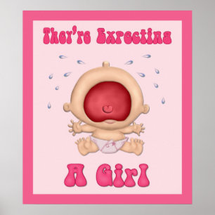 Funny Bawling Baby for Girl Poster