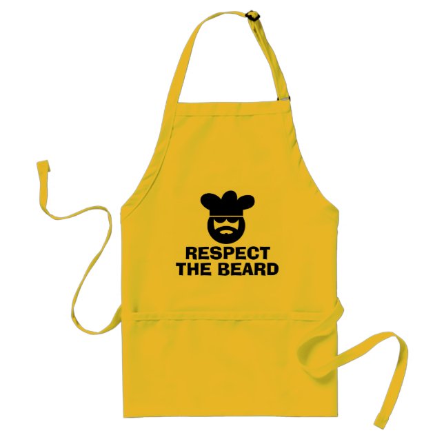 Funny BBQ apron for men | Respect the beard (Front)
