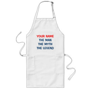 Funny BBQ apron for men The man myth legend