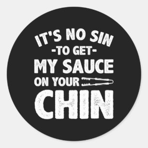 Funny Bbq Art For Men Women Grilling Meat Smoking Classic Round Sticker