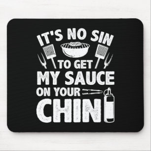 Funny Bbq Art For Men Women Grilling Meat Smoking Mouse Pad