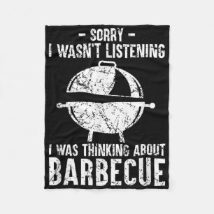 Funny Bbq Barbecue Grill Grilling Joke Smoking Mea Fleece Blanket