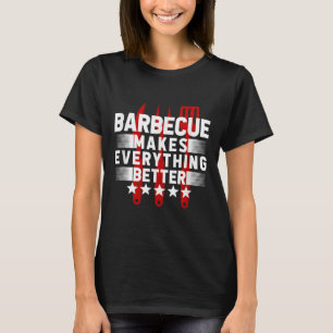 Funny Bbq Barbecue Grill Grilling Joke Smoking Mea T-Shirt
