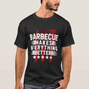 Funny Bbq Barbecue Grill Grilling Joke Smoking Mea T-Shirt