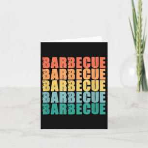 Funny Bbq Barbecue Grill Grilling Retro Smoking Me Card