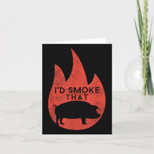 Funny Bbq Barbecue Grilling Master Smoker Of Meat Card
