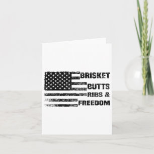 Funny Bbq Brisket Butts Ribs And Freedom Bbq Ameri Card