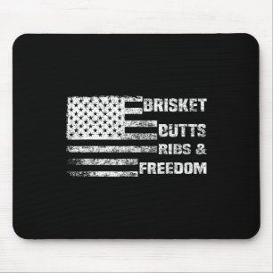 Funny Bbq Brisket Butts Ribs And Freedom Mouse Pad
