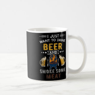 Funny Bbq Chef Beer Smoked Meat Lover Summer Quote Coffee Mug