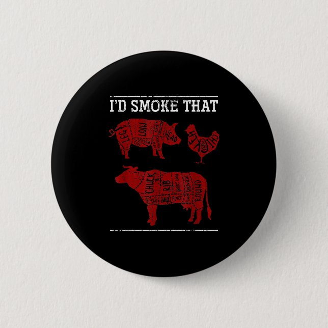 Funny Bbq Chef Gift Barbecue  6 Cm Round Badge (Front)