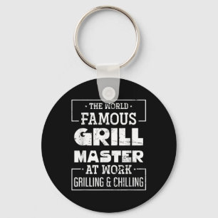 Funny Bbq Chef Grill Meat Lover Gift Grilling Stea Key Ring