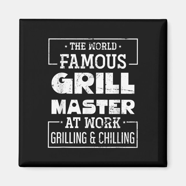 Funny Bbq Chef Grill Meat Lover Gift Grilling Stea Magnet (Front)