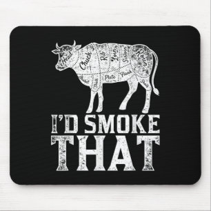 Funny Bbq Chef Grilling Smoked Steak Lover Gift Ba Mouse Pad