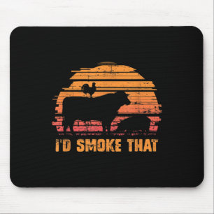 Funny Bbq Chef Id Smoked That Barbecue Mouse Pad