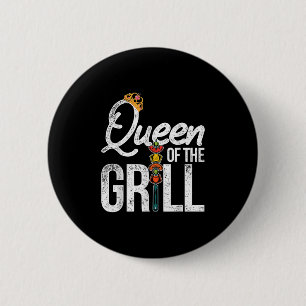 Funny Bbq Chef Women Gift Grilling Smoked Meat Bar 6 Cm Round Badge