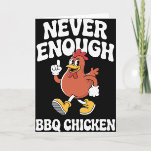 Funny Bbq Chicken Or Rbecue Chicken Retro Card