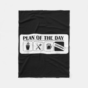 Funny Bbq Coffee Grilling Beer Adult Humour Gift  Fleece Blanket