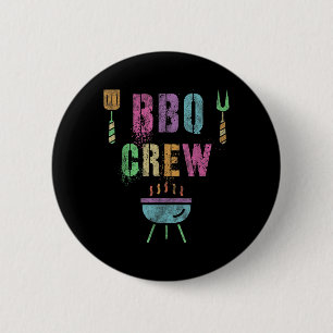 Funny Bbq Crew Grill Chef Cook Squad Cooking Summe 6 Cm Round Badge