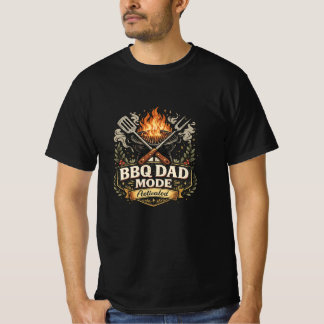 Funny BBQ Dad Mode T-Shirt for Grill Master Father