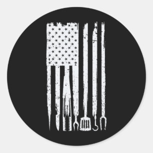 Funny Bbq Design! For Fans Of Smoking  Classic Round Sticker