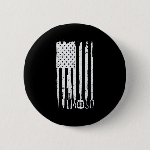 Funny Bbq Design! For Fans Of Smoking, Grilling An 6 Cm Round Badge