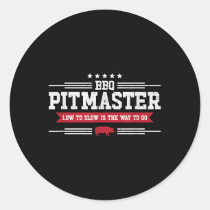 Funny Bbq Design! For Fans Of Smoking, Grilling An Classic Round Sticker
