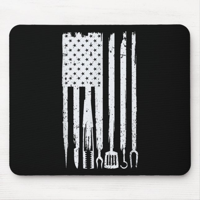 Funny Bbq Design! For Fans Of Smoking, Grilling An Mouse Pad (Front)