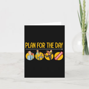 Funny Bbq Design For Men Coffee, Grilling, Beer Ad Card
