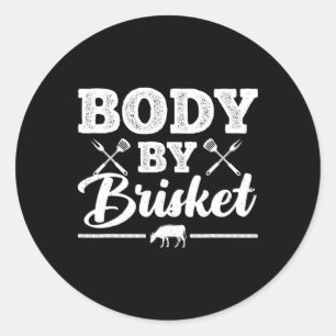 Funny Bbq Design For Men Women Bbq Smoking Rbecue  Classic Round Sticker