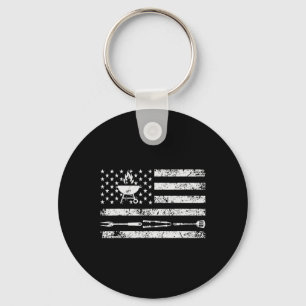 Funny Bbq Design Meat Smoking1 Key Ring