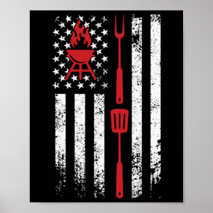 Funny Bbq Design Meat Smoking Poster