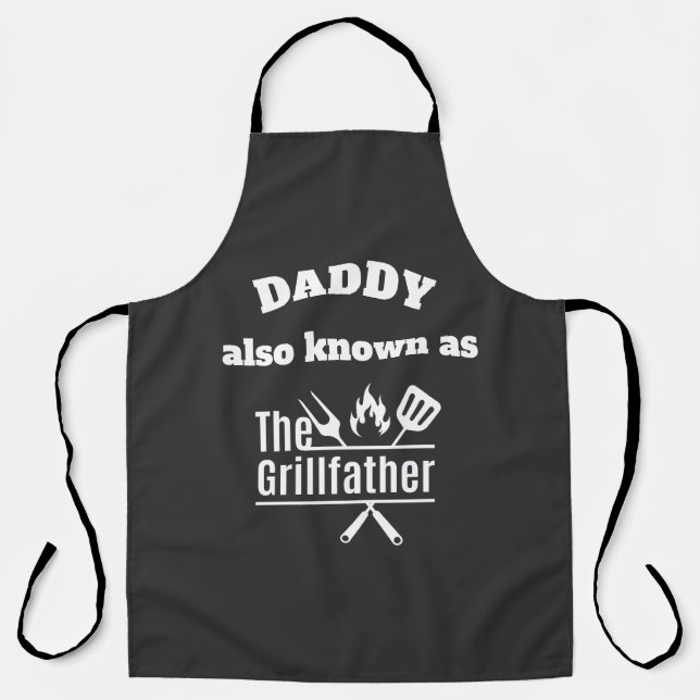 funny bbq fathers day custom apron (Front)