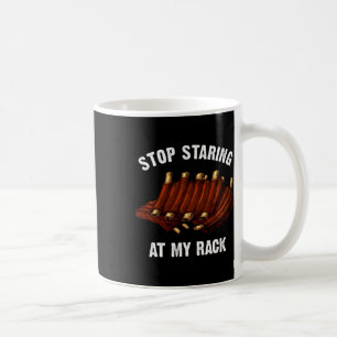 Funny Bbq Gift For Men Women Grill Stop Staring At Coffee Mug