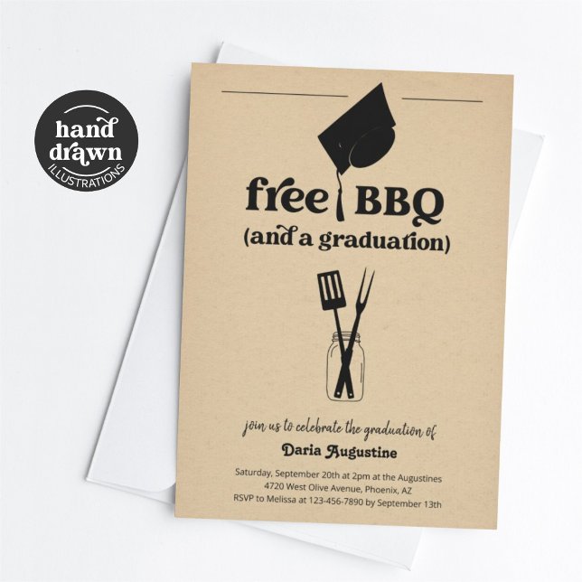 Funny BBQ Graduation Party Invitation (Creator Uploaded)