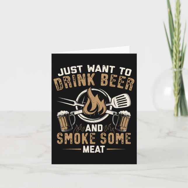 Funny Bbq Grill Chef Grilling Master Rbecue Lover  Card (Front)