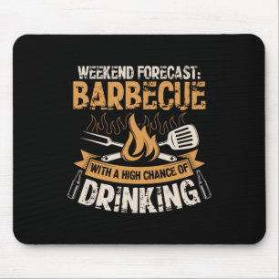 Funny Bbq Grill Chef Grilling Master Rbecue Lover  Mouse Pad